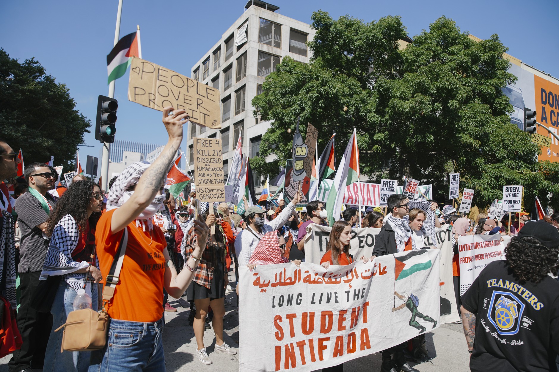 Propalestyńskie protesty w Kalifornii, 8 czerwca 2025 r.