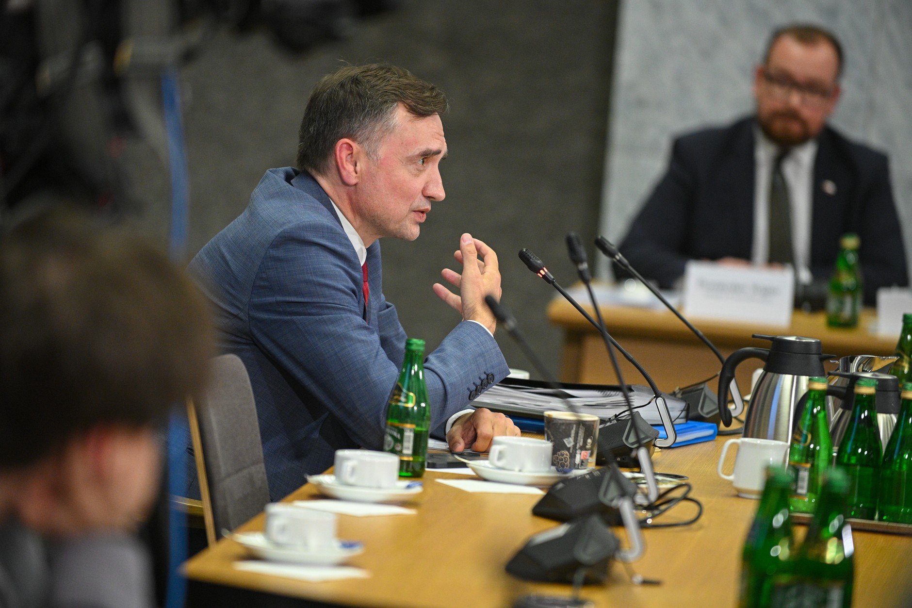 Zbigniew Ziobro podczas przesłuchania przez komisję śledczą