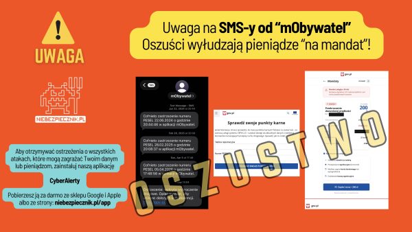 ⚠️ Uwaga na złośliwe SMS-y od mObywatela!