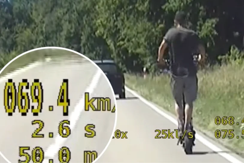 Jechał hulajnogą elektryczną prawie 70 km/h. Tłumaczenie zaskoczyło