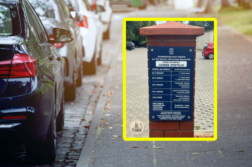 Nietypowy cennik parkingu pod kościołem. Kierowcy zostali mocno zaskoczeni